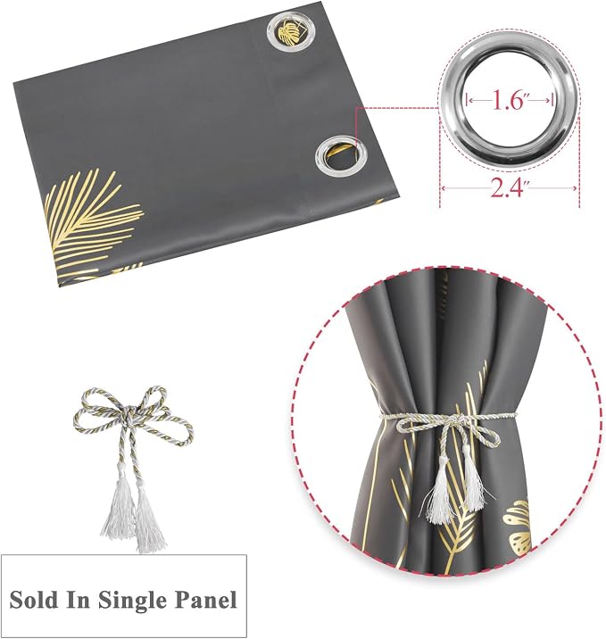 Blackout Curtain & Drape for Sliding Door 80W x 96L Inch Long Window Curtain - Image 7