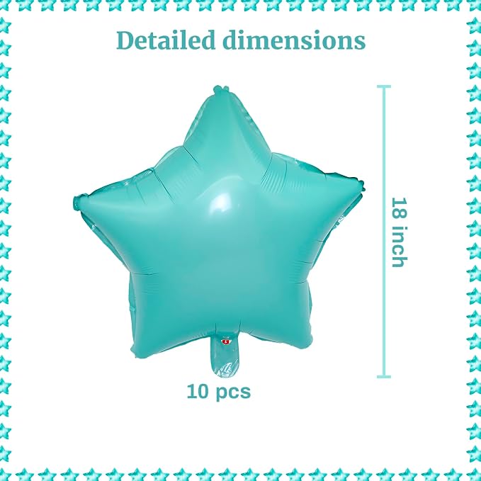 MEETINGU 10PCS 18" Star Balloons Foil Balloons Foil Membrane Balloons Party & - Image 2