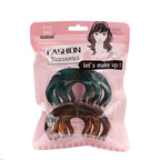 Youxuan Hair Claw for Women, 4 Inch Pretty Hair Clip, Hair Grip for Thick Hair, Coffee and Niagara blue