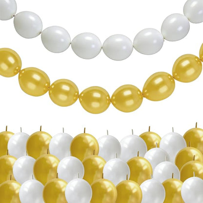 White and Gold Quick Link Balloons by af-tigonhw