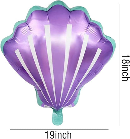 Sea Shells Balloons Multi-color Sea Shells Foil Mylar Balloon - Image 2