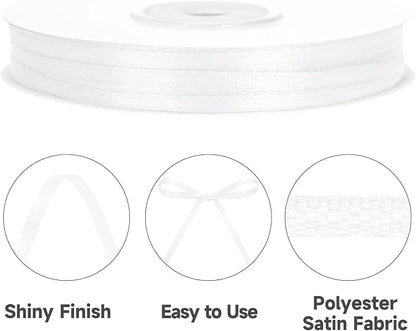 KINGLAKE White Satin Ribbon - Image 3