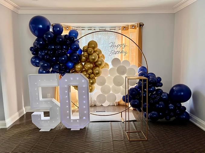 KBZVNAF Navy Blue Latex Party Balloons 50 Pack 12 inch | Navy Round Helium - Image 4