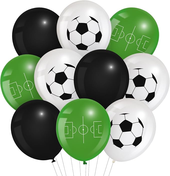 Censen 45 Pieces Soccer Balloons Party Decorations 12 Inch Soccer Latex Balloons by Censen