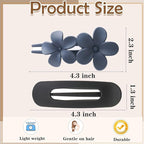 5 PCS Flat Hair Clips, Medium Lay Flat Claw Clips for Women Girls, 2 Styles Stylish Matte Non-slip Hair Claws for Thick Thin Hair(Balck&White)
