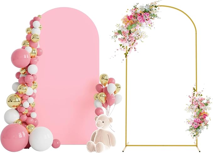6.6FT Arch Backdrop Stand and Cover Set, Arch Stand by Wokceer