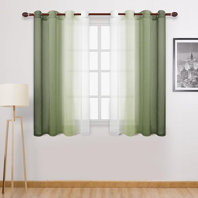 DWCN Ombre Short Sheer Curtains by DWCN