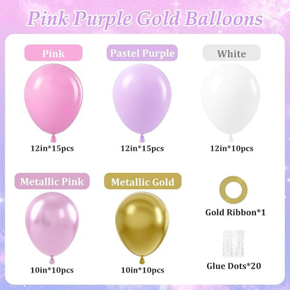 60pcs Pink and Purple 12inch - Image 2