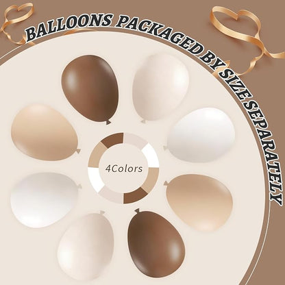 412Pcs Netural Balloon Garland Arch Kit, 5 10 12 18inch Brown Balloon Garland - Image 4
