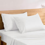 TOSMO Luxury Pillow Case Set of 2 - Cooling Viscose Derived from Bamboo, Oeko-TEX, Breathabl Silky Soft Pillow Cases with Envelope Closure (King / 20x40, Classic White)