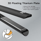 Nicebay 1” Titanium Flat Iron, Fast Heating Hair Straightener & Curler,with 5 Temp Settings, Negative Ion Technology,Travel-Friendly, Smooth Salon Design
