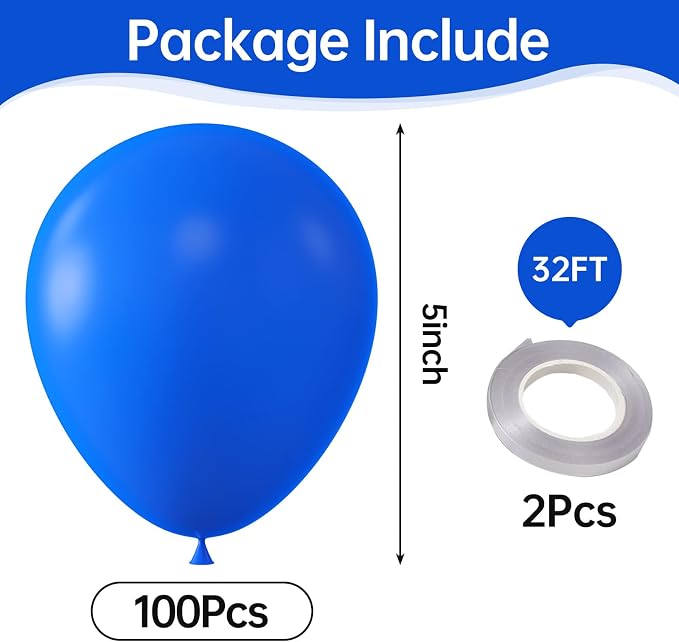 Retro Dark Blue Balloons, Birthday Decoration, Wedding Party, Baby Shower - Image 2