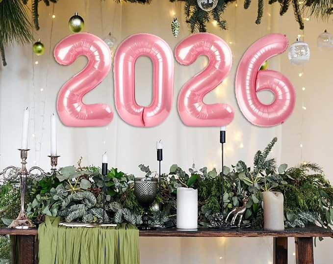 2026 Number Black Balloons 40Inch Balloon - Image 3