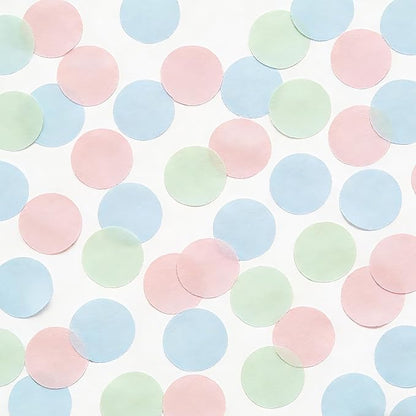 Pastel Blue Pastel Pink Pastel Green Confetti Balloons 25 Pcs, 12 Inch Clear - Image 4