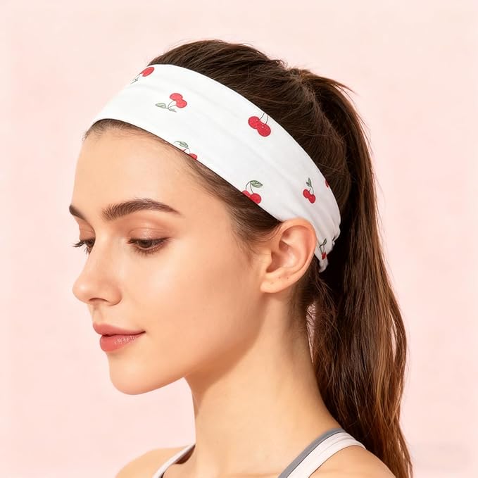 Headband for Women Fashion Hair Non Slip Elastic Hairbands for Workout Yoga Running