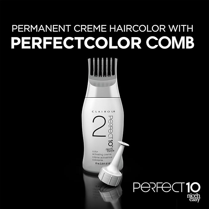 Clairol Nice‘n Easy Perfect 10 Permanent Hair Dye, 5G Medium Golden Brown Hair Color, Pack of 1