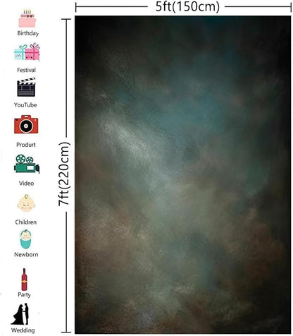 5x7ft Aqua Backdrops Portrait Backdrops - Image 5
