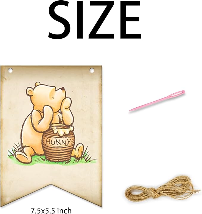 Oh Baby Banner for Winnie Baby Shower Decorations Classic Baby Shower Banner - Image 3