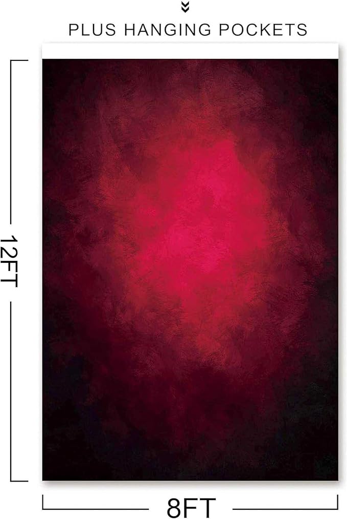 8X12ft Abstract Red Portrait Photography Backdrops - Image 4
