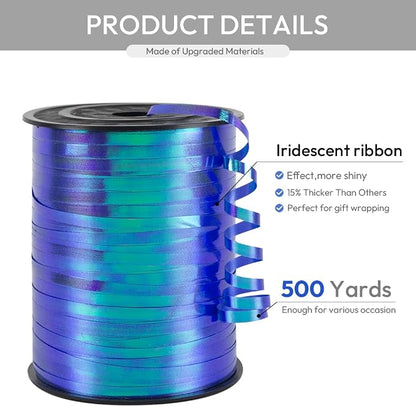Blue Gradient Curling Ribbon, 1/5" Wide x 500 Yards Christmas Curling Ribbons - Image 2