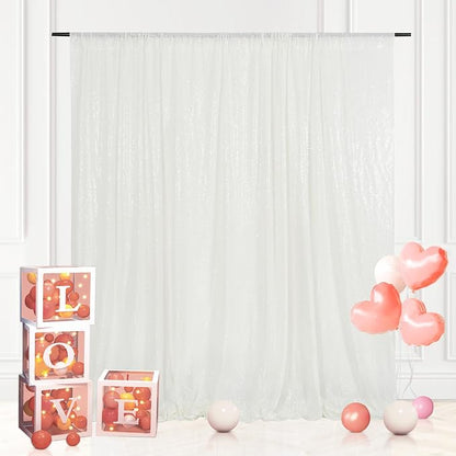 Eternal Beauty White 3mm Sequin Backdrop 6x6 Ft - Image 6