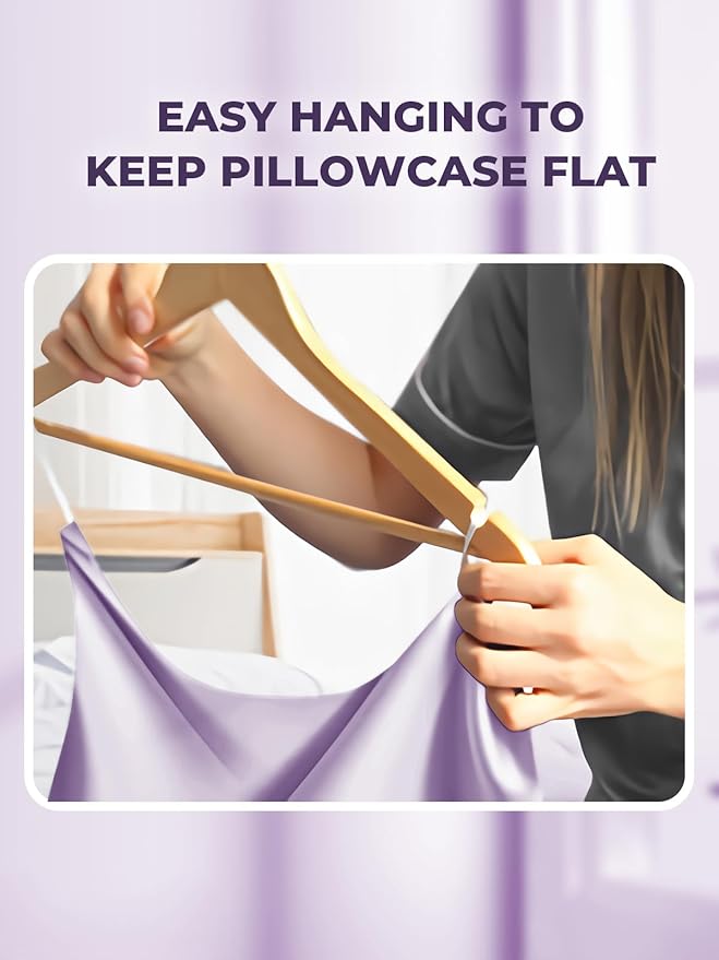 Mulberry Silk Pillowcase for Hair and Skin, SGMSILK 22 Momme Natural Silk Pillow Cases with Zipper, 6A Soft and Smooth Single Sided Pure Silk Pillow Cover (Light Purple, King 20"x36")