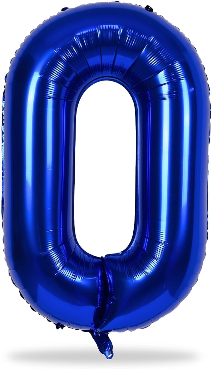 40 Inch Balloon Number 0 Navy Blue, Large Foil Dark Blue Number Balloons Set 0-9 - Image 8