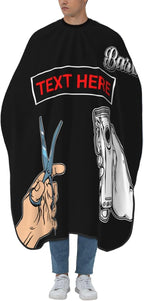 Custom Barber Cape for Men Personalized Professional Hair Cutting Cape with Text for Home Salon Barbershop