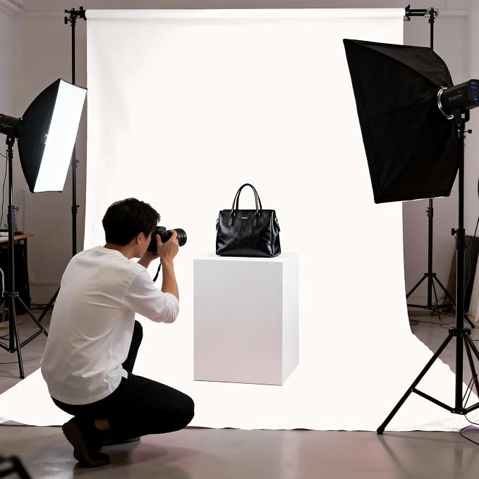 Ivory Photography Backdrop for Photoshoot, Fabric 6x9ft | Polyester Studio - Image 4