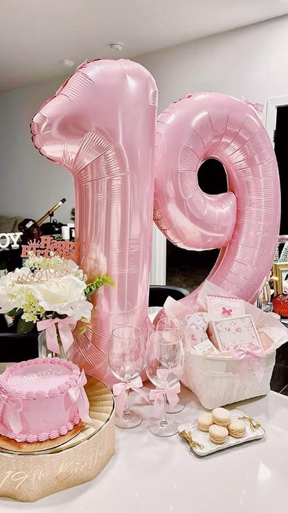 19 Balloon Number 40 Inch Pink Balloons - Image 3