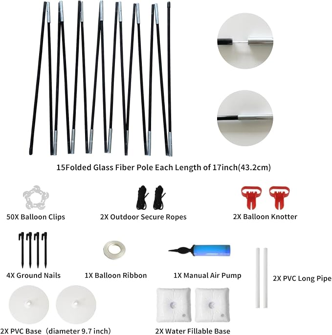Balloon Arch Kit, 10Ft Width & 9Ft Height Adjustable | Balloon Arch Stand - Image 4
