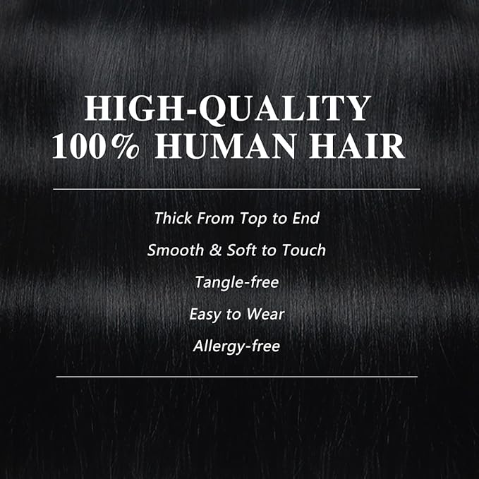Yaki Straight Clip in Hair Extensions Real Human Hair 2 Pack 240g Seamless for Women Full Max with 16Pcs Remy Human Hair Extensions PU Skin Weft 22inch Natural Black