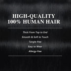 Yaki Straight Clip in Hair Extensions Real Human Hair 2 Pack 240g Seamless for Women Full Max with 16Pcs Remy Human Hair Extensions PU Skin Weft 20inch Natural Black