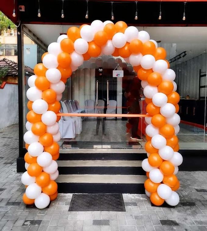 Orange and White Balloons Arch Kit 144pcs - Image 8