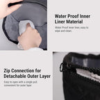 Yunir Heat Cap for Deep Conditioning,10 Level Heats Up Quickly 3 Time Settings Hair Steamer for Hair Home Use Thermal Steam Cap for Black Hair Portable Heating Caps (Black) (US Plug 110V)