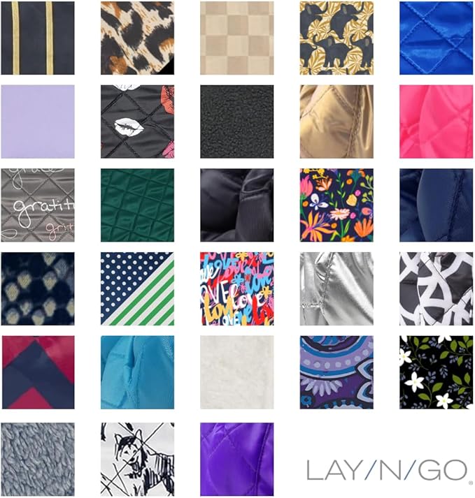 Lay-n-Go Cosmo Drawstring Cosmetic & Makeup Bag Organizer - Portable Drawstring Makeup Bag w/Zipper Pocket, Makeup Loops & More - Durable, Machine Washable Toiletry Bag (20", Comfort/White)