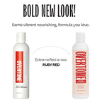 oVertone Daily Color Depositing Conditioner: 8oz Temporary Coloring Conditioner with Shea Butter & Coconut Oil, Refresh Color & Prevent Fading, Vegan & Cruelty-Free, Extreme Red is Ruby Red