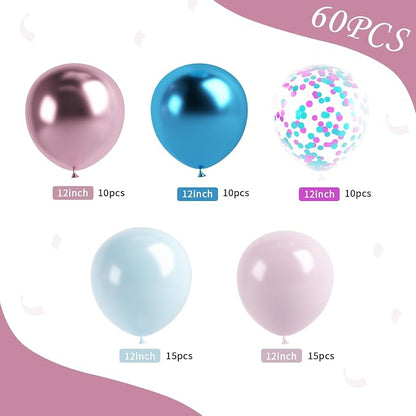 Macaron Pink and Blue Balloons - Image 2