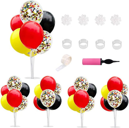 TONIFUL Mouse Birthday Table Decorations Red Yellow Black Table Centerpiece by TONIFUL