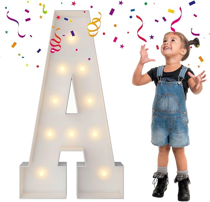 3FT Marquee Light Up Letters, Large Marquee Letters, Big Letters by MerryMosaics