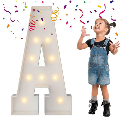 3FT Marquee Light Up Letters, Large Marquee Letters, Big Letters by MerryMosaics