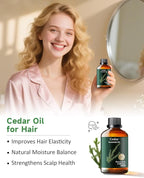 Pure Cedarwood Essential Oil for Bedtime Atmosphere, Evening Relaxation & Pillow Mist,Mumianhua Natural Woodland Aroma for Reed Diffuser,Aromatherapy, Bedroom, Skin, Hair, Tranquil Blends 3.38 Fl Oz