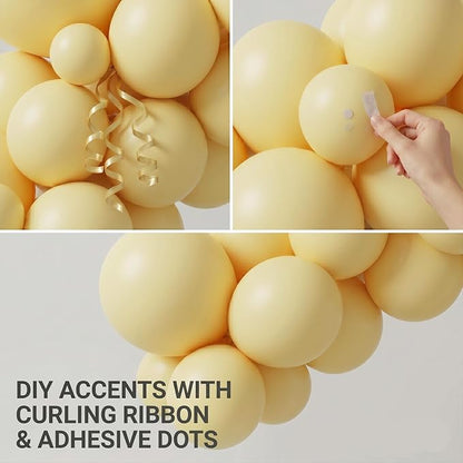 104pcs Pastel Yellow Balloon Garland Arch Kit, 18 12 10 5 Inch | Different - Image 3