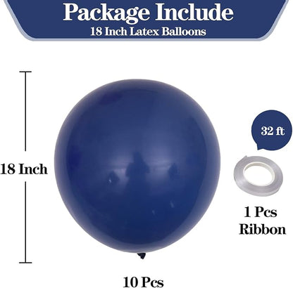18 inch Navy Blue Balloons - Image 2