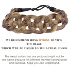 DIGUAN Hollow out Synthetic Hair Braided Headband Hairpiece Women Girl Beauty accessory for Women (Earthy Brown)