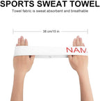 Hoxekle Custom Sport Headbands with Your Own Name Logo Text Photo Personalized Sweatbands Absorb Water Dry Fast Headbands for Women Men Basketball Yoga, White