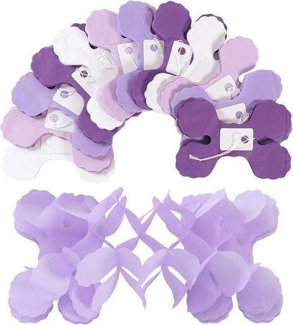 Purple White Lavender Party-Decorations Streamers-Garland - Image 4