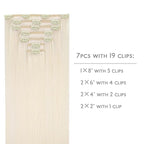 WENNALIFE Clip in Hair Extensions, 20 Inch 120g 7pcs Real Human Hair, White Blonde Remy Hair Extensions Clip Ins Double Weft