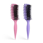 Curly Hair Brush Candybrush Curl Defining Brush for Detangling Shaping and Defining Curls for Women, Men, Wet & Dry Hair (Purple Pink)
