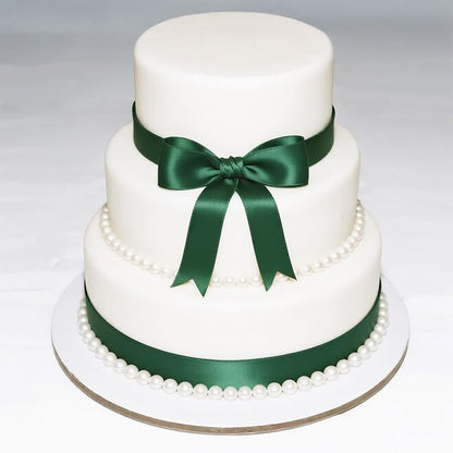 KINGLAKE Forest Green Satin Ribbon – 1-1/2 Inch x 2 Rolls Emerald Green Ribbon - Image 7